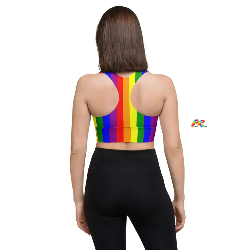 Pride Stripes Longline Sports Bra