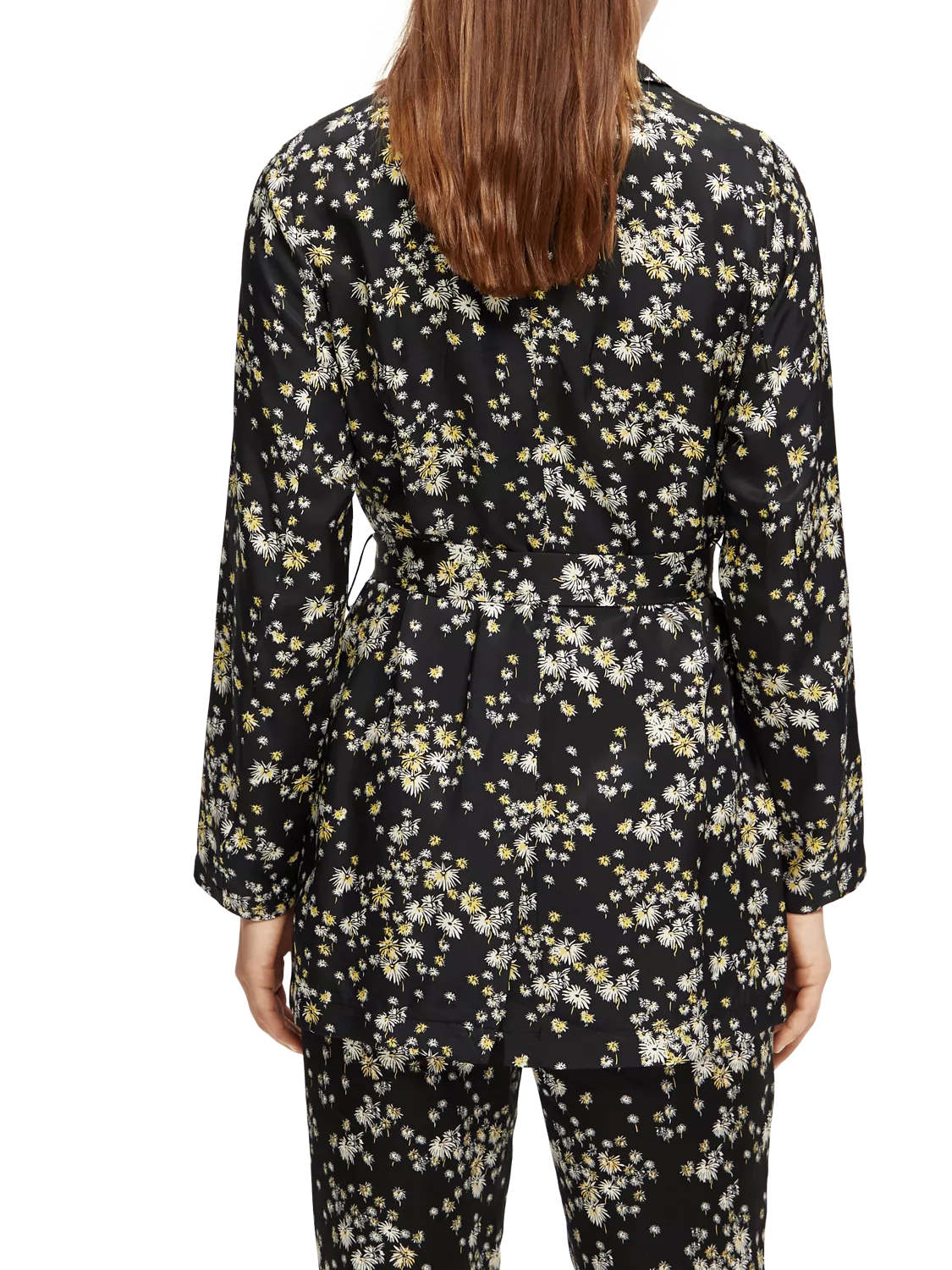 Printed Drapey Blazer | Dandelion Black