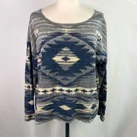 Ralph LaurenBlue Grey Print Sweater