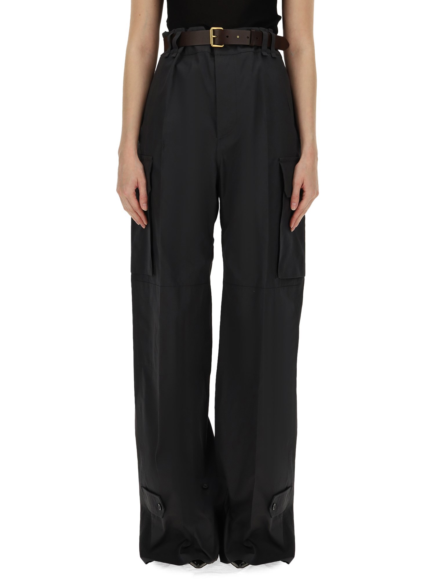 SAINT LAURENT    COTTON GABARDINE CASSANDRE CARGO PANTS