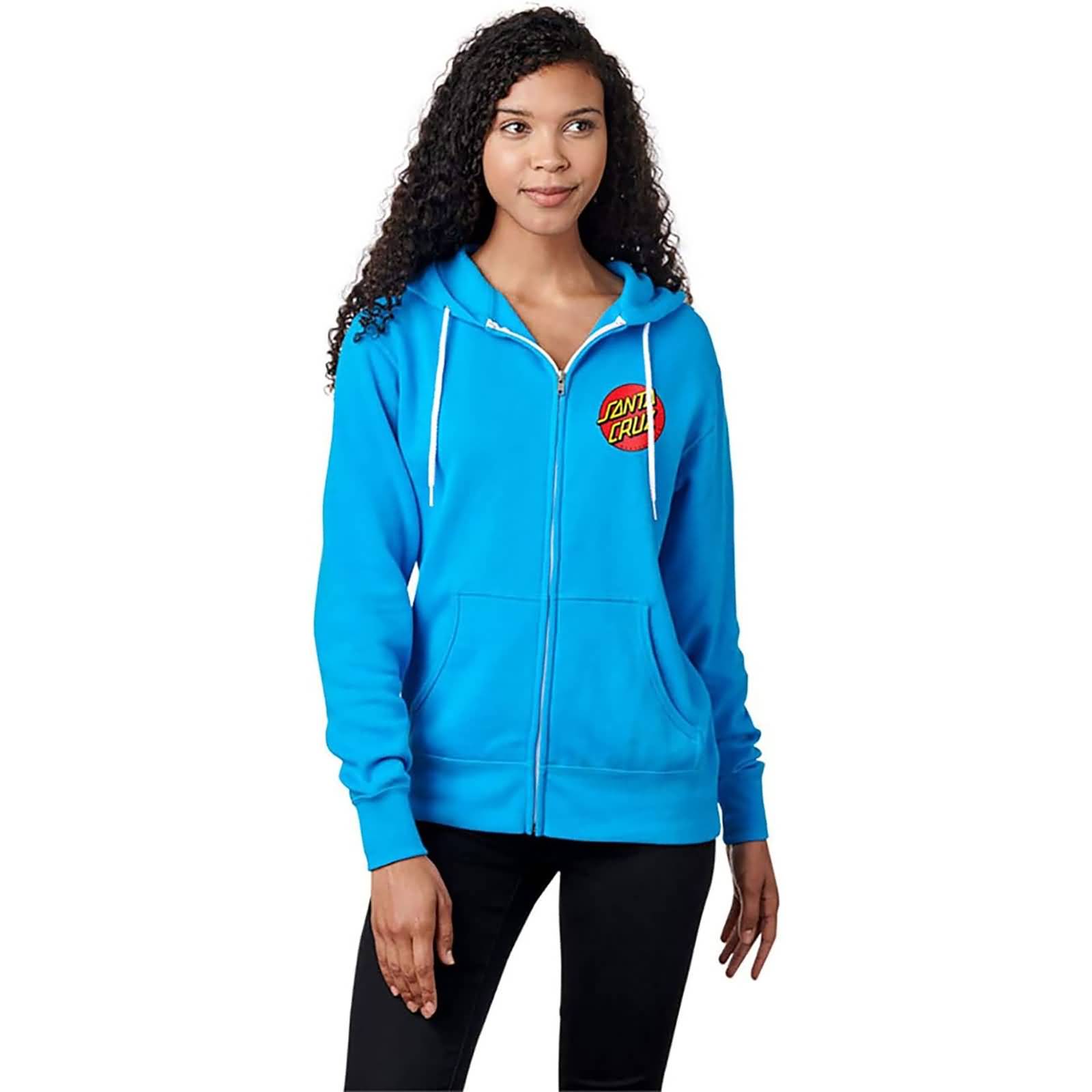 Santa Cruz Classic Dot LW Women's Hoody Zip Sweatshirts (Brand New)