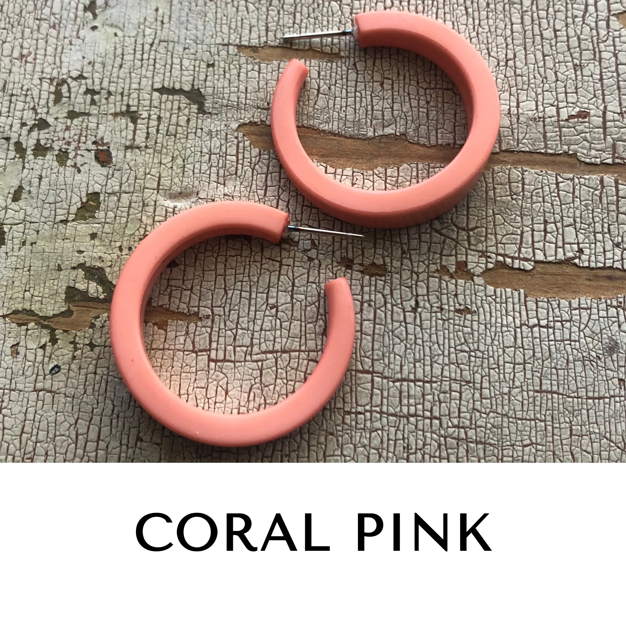 Shiny Opaque Lola Hoop Earrings