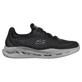 SKECHERS Men's Arch Fit Orvan-Trayver Running Shoe (Black/Charcoal)