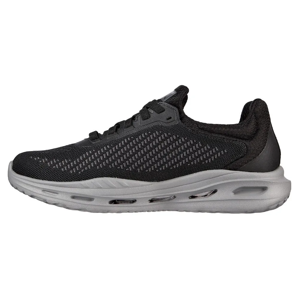 SKECHERS Men's Arch Fit Orvan-Trayver Running Shoe (Black/Charcoal)