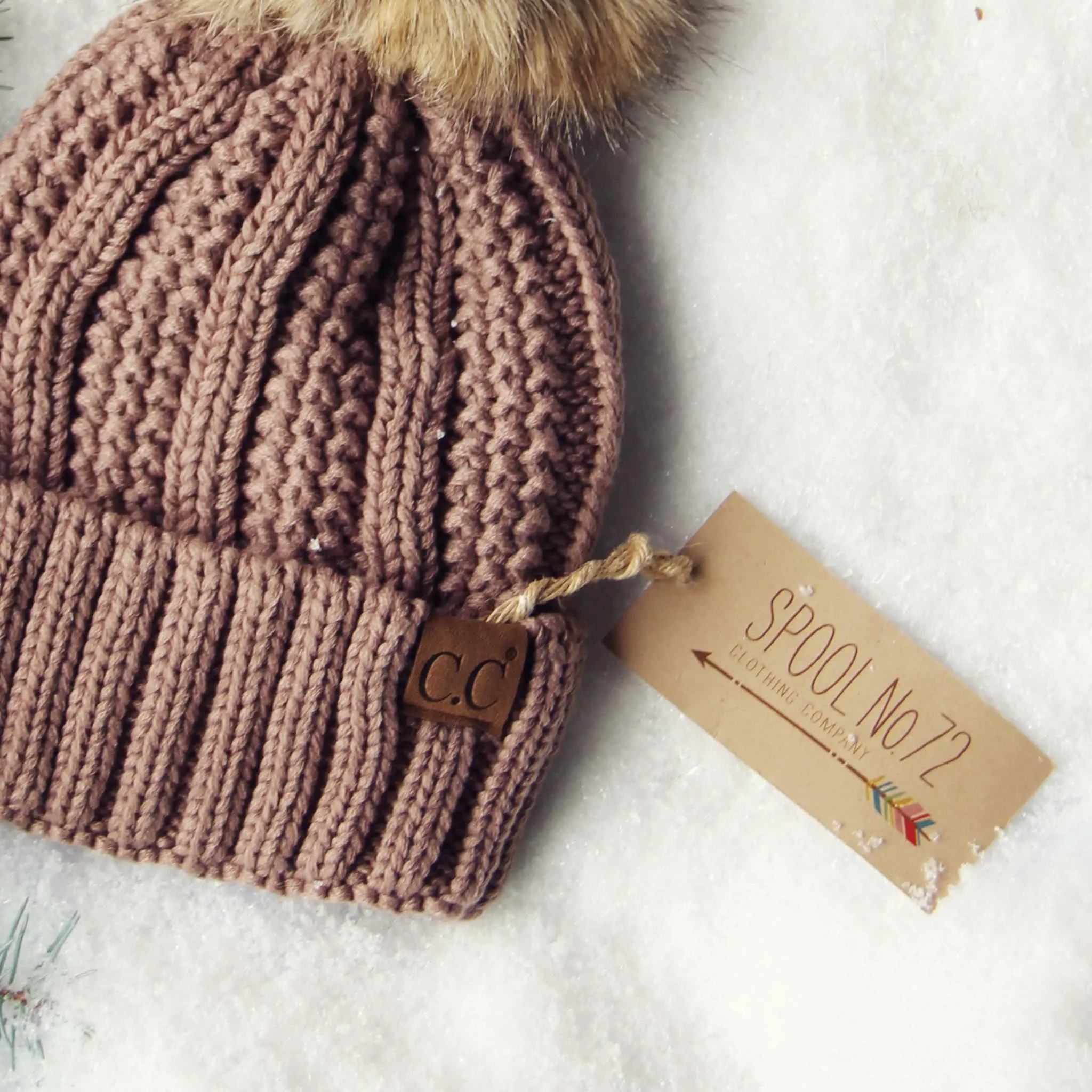 Snow Dust Cozy Beanie in Taupe