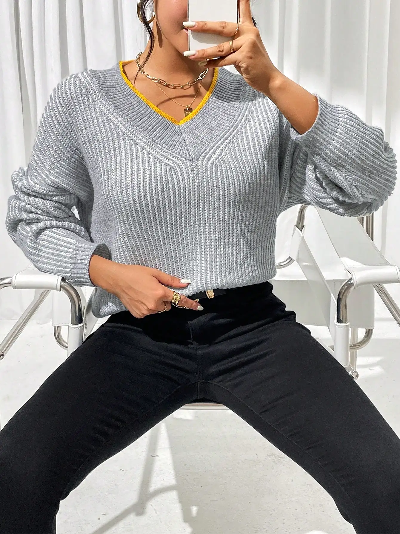 Striped Off the Shoulder Sweater