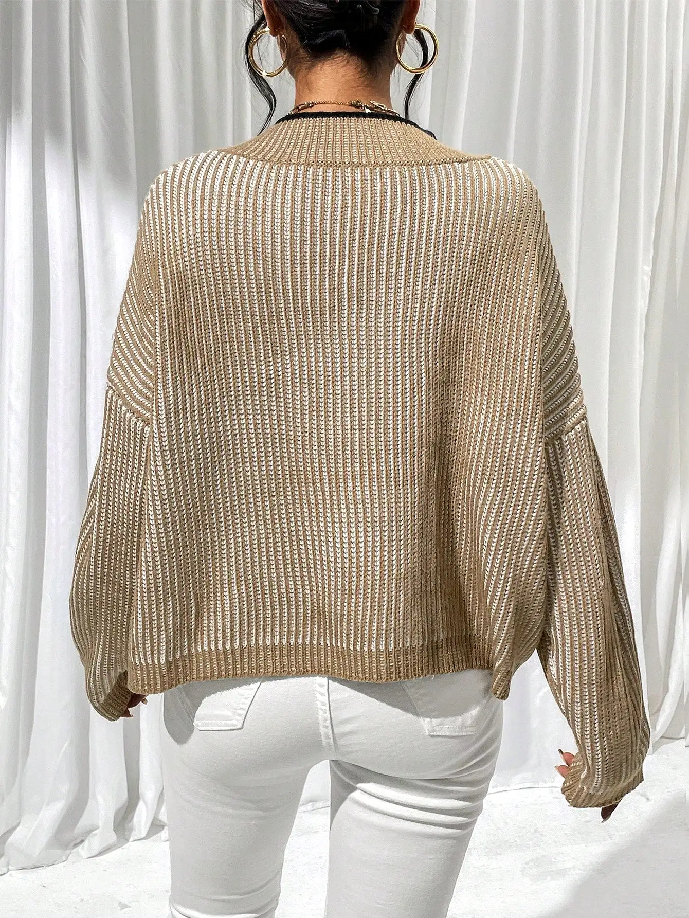 Striped Off the Shoulder Sweater