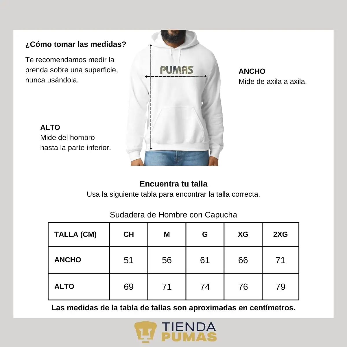 Sudadera Hombre Hoodie Pumas UNAM Fusión