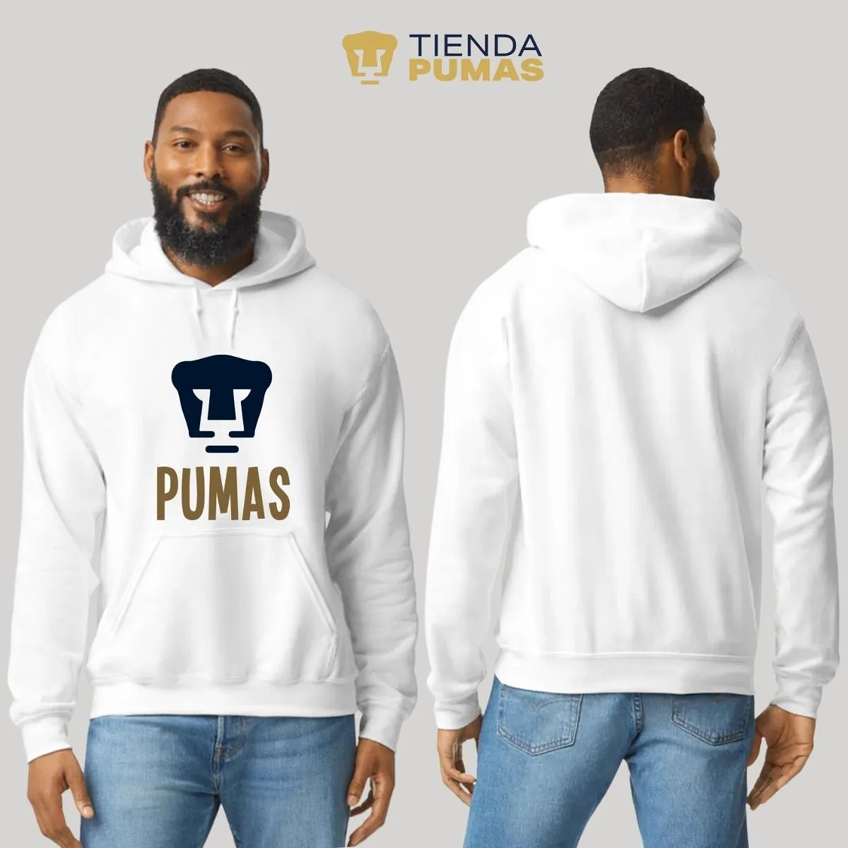 Sudadera Hombre Hoodie Pumas UNAM Logo Pumas