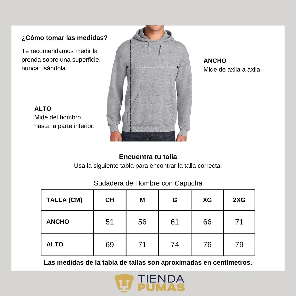 Sudadera Hombre Hoodie  Pumas UNAM Soy de Pumas