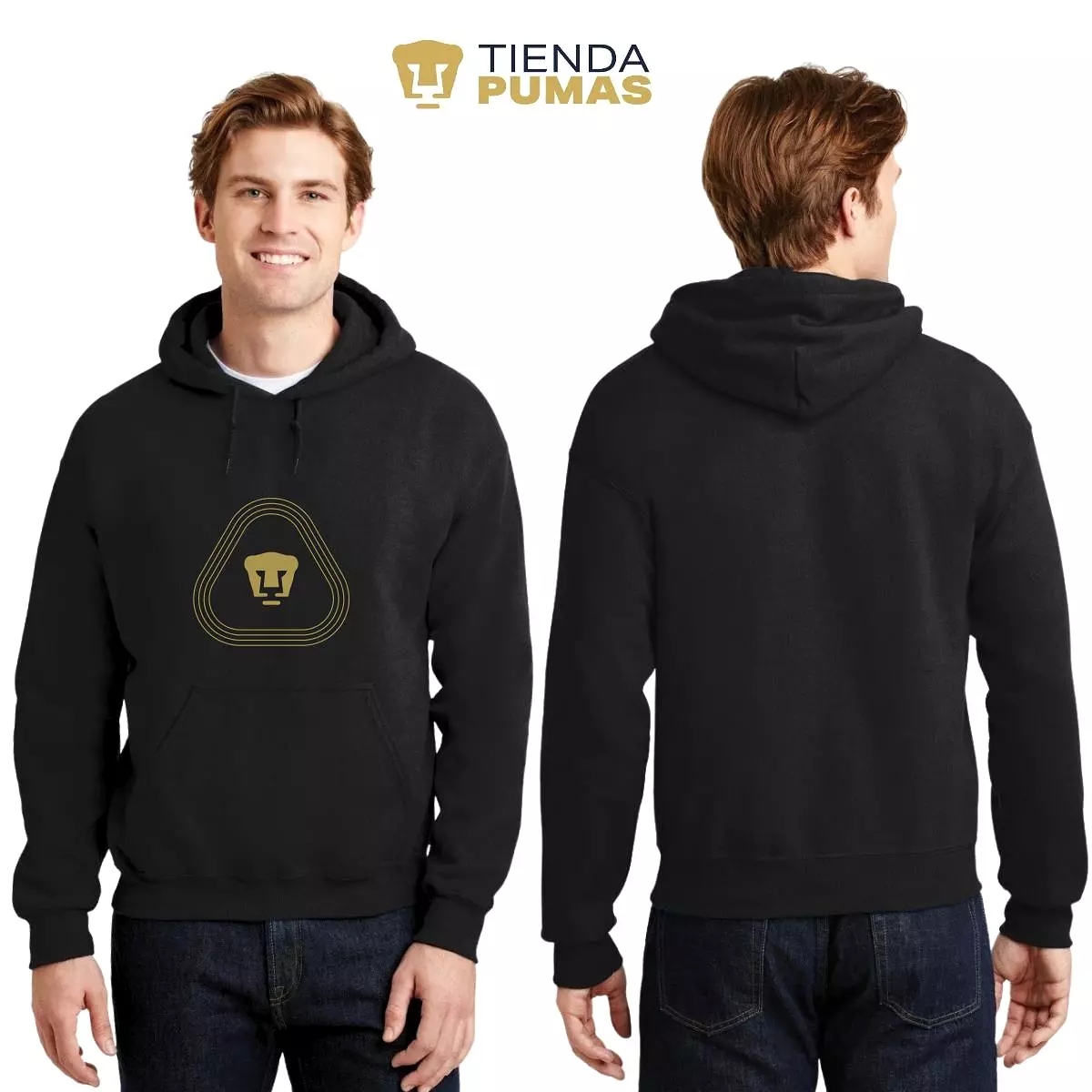 Sudadera para Hombre Hoodie Pumas UNAM Logo Líneas