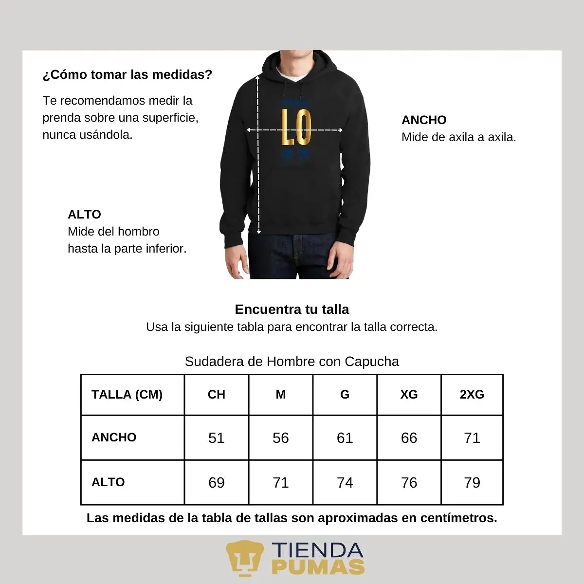 Sudadera para Hombre Hoodie Pumas UNAM Love 1