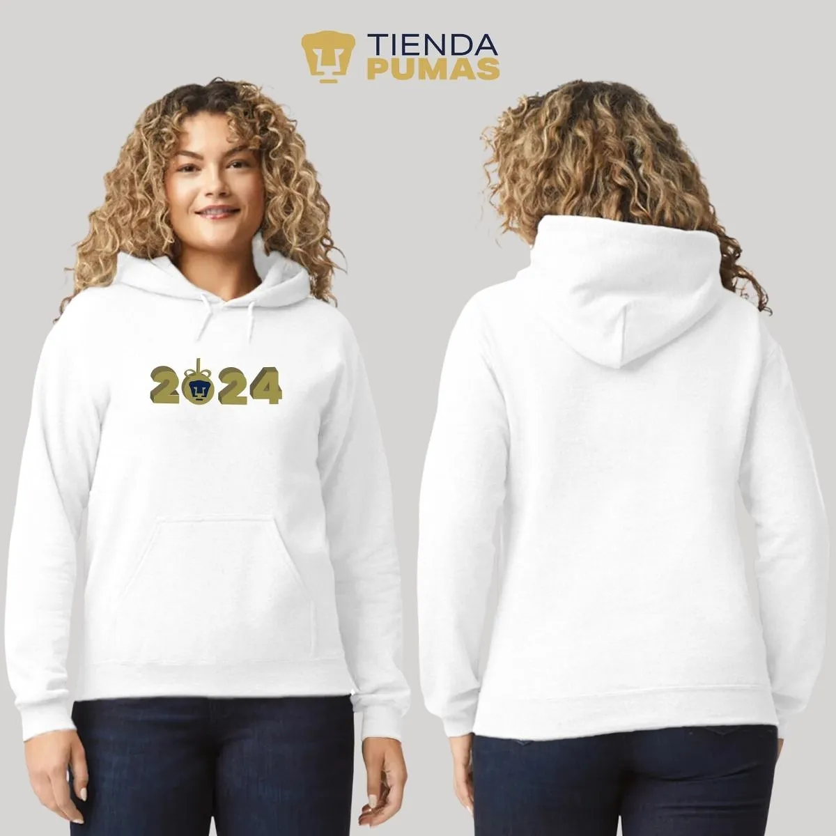 Sudadera Para Mujer Hoodie Pumas UNAM Ao Nuevo