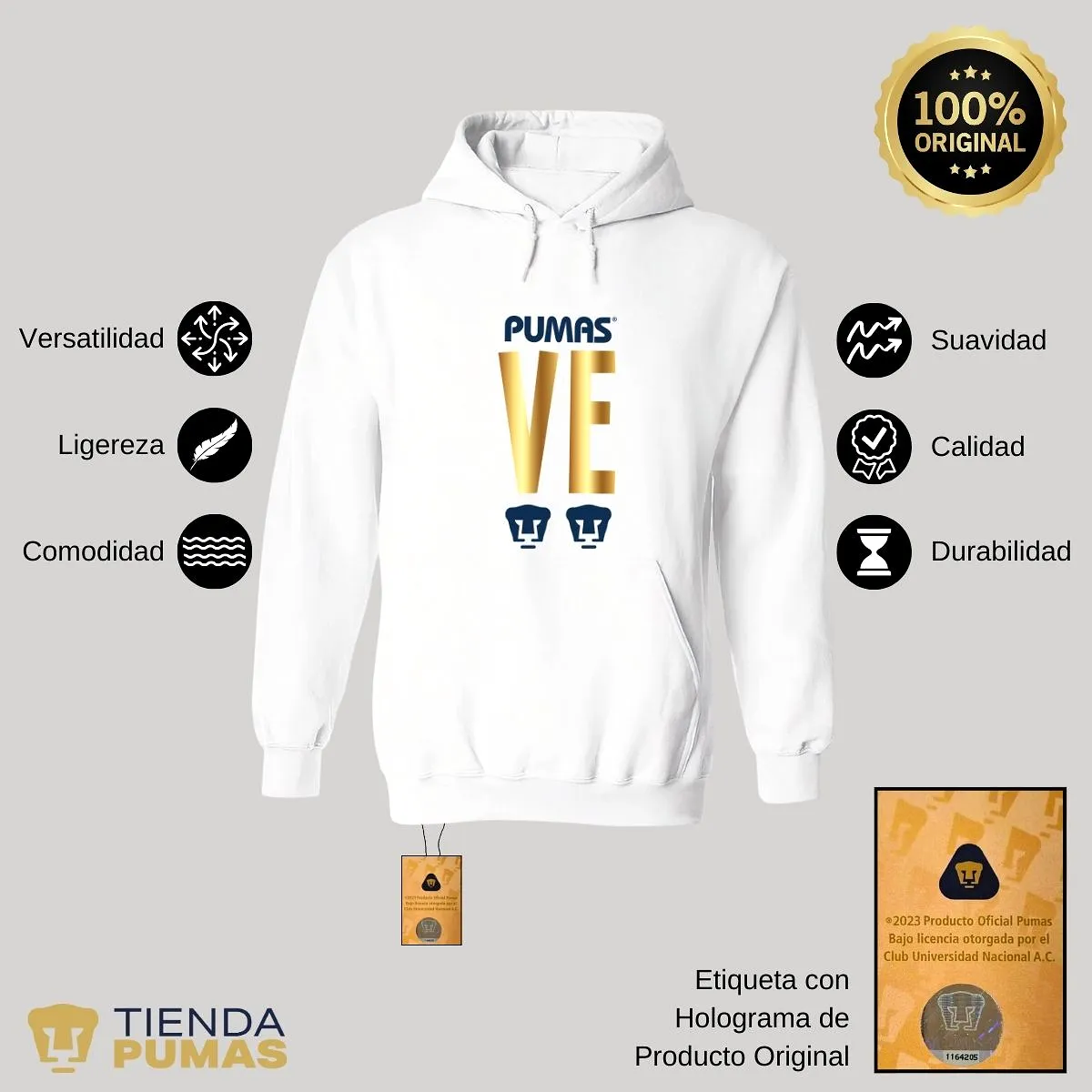 Sudadera para Mujer Hoodie Pumas UNAM Love 2