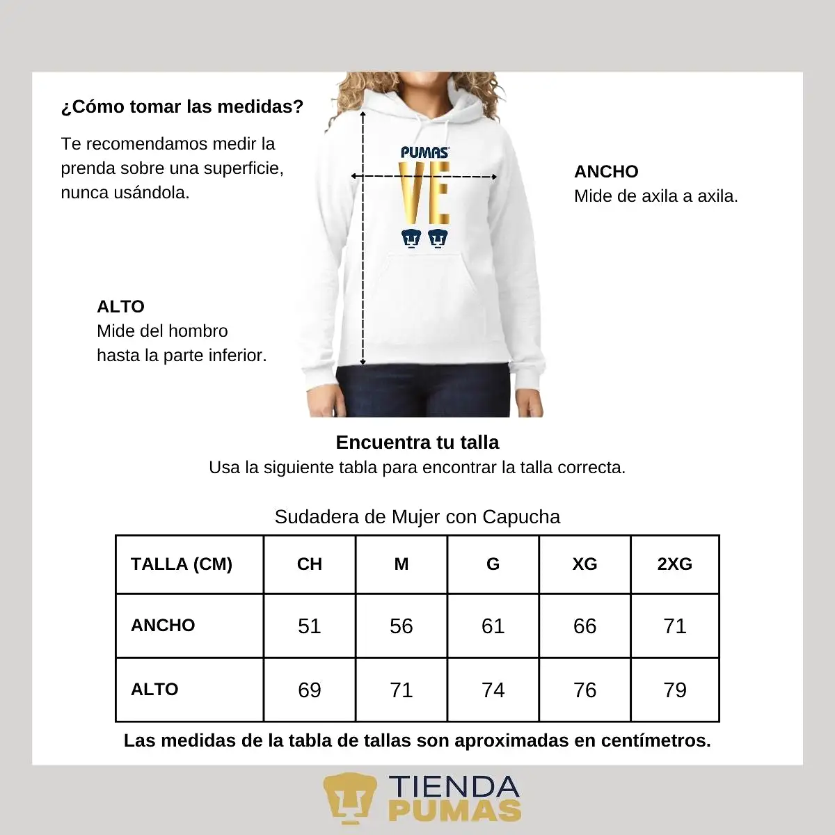 Sudadera para Mujer Hoodie Pumas UNAM Love 2