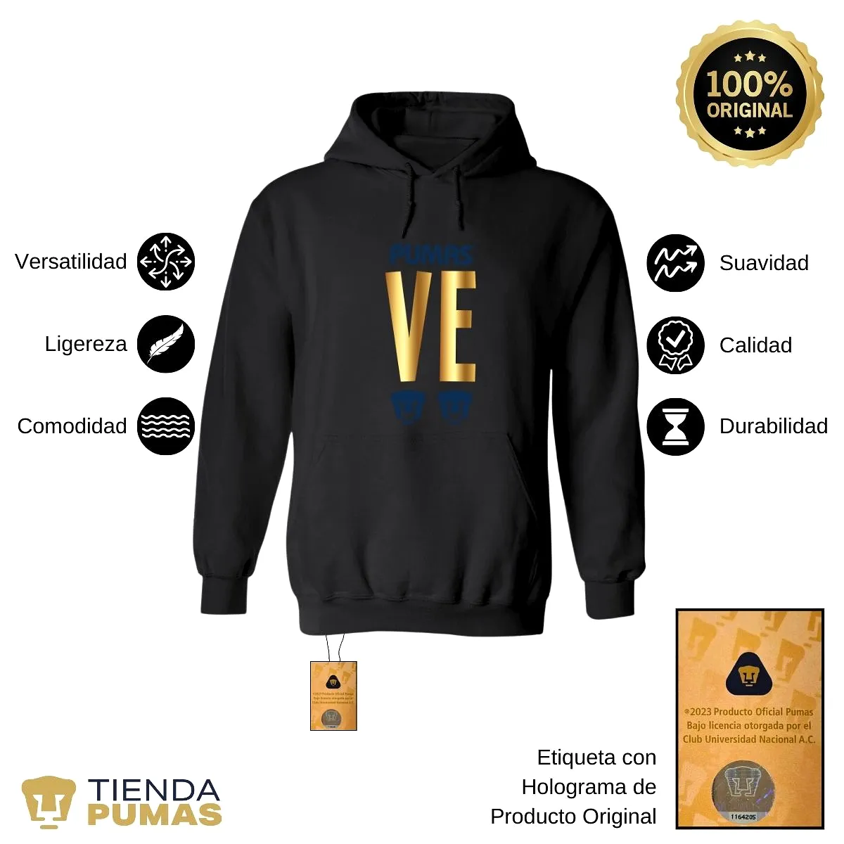 Sudadera para Mujer Hoodie Pumas UNAM Love 2