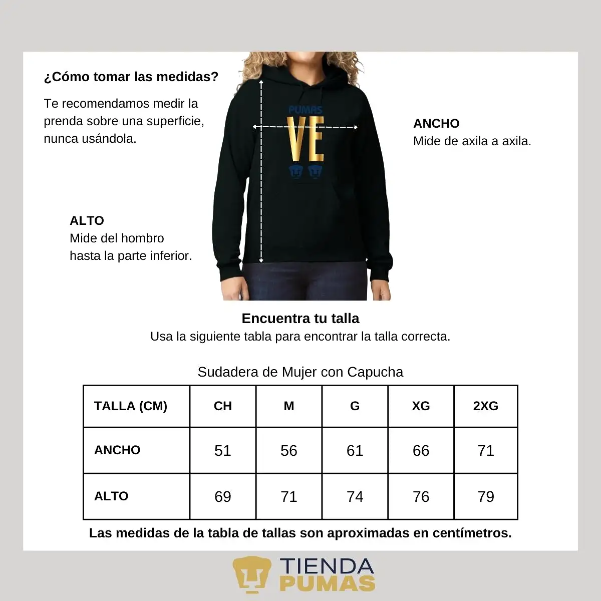 Sudadera para Mujer Hoodie Pumas UNAM Love 2