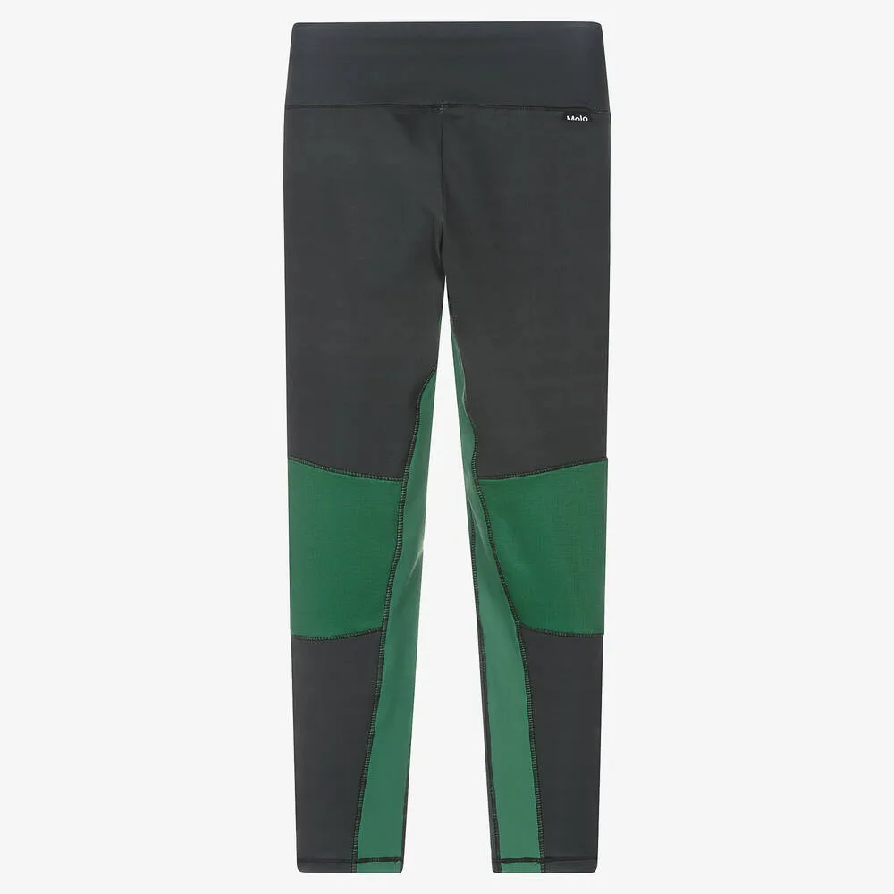 Teen Girls Black & Green Leggings