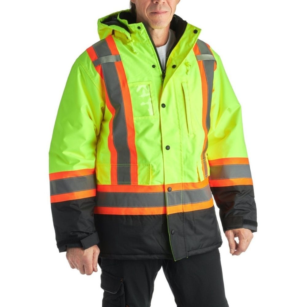 Terra Hi-VIS Lined Safety Winter Parka 116504 - Yellow