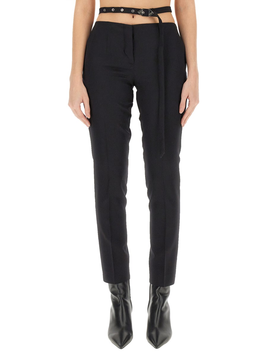 THE ATTICO    VIRGIN WOOL CUT OUT PANTS