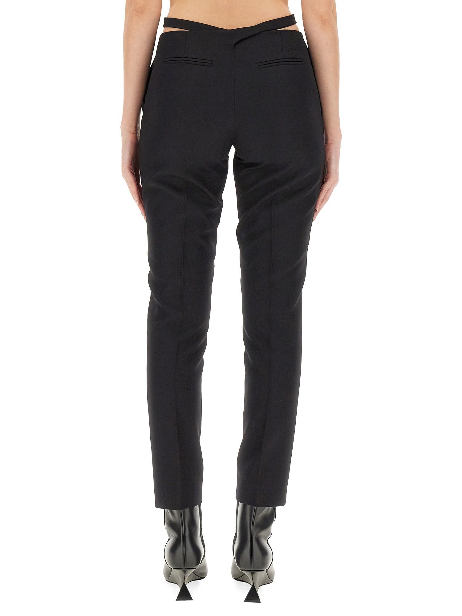 THE ATTICO    VIRGIN WOOL CUT OUT PANTS