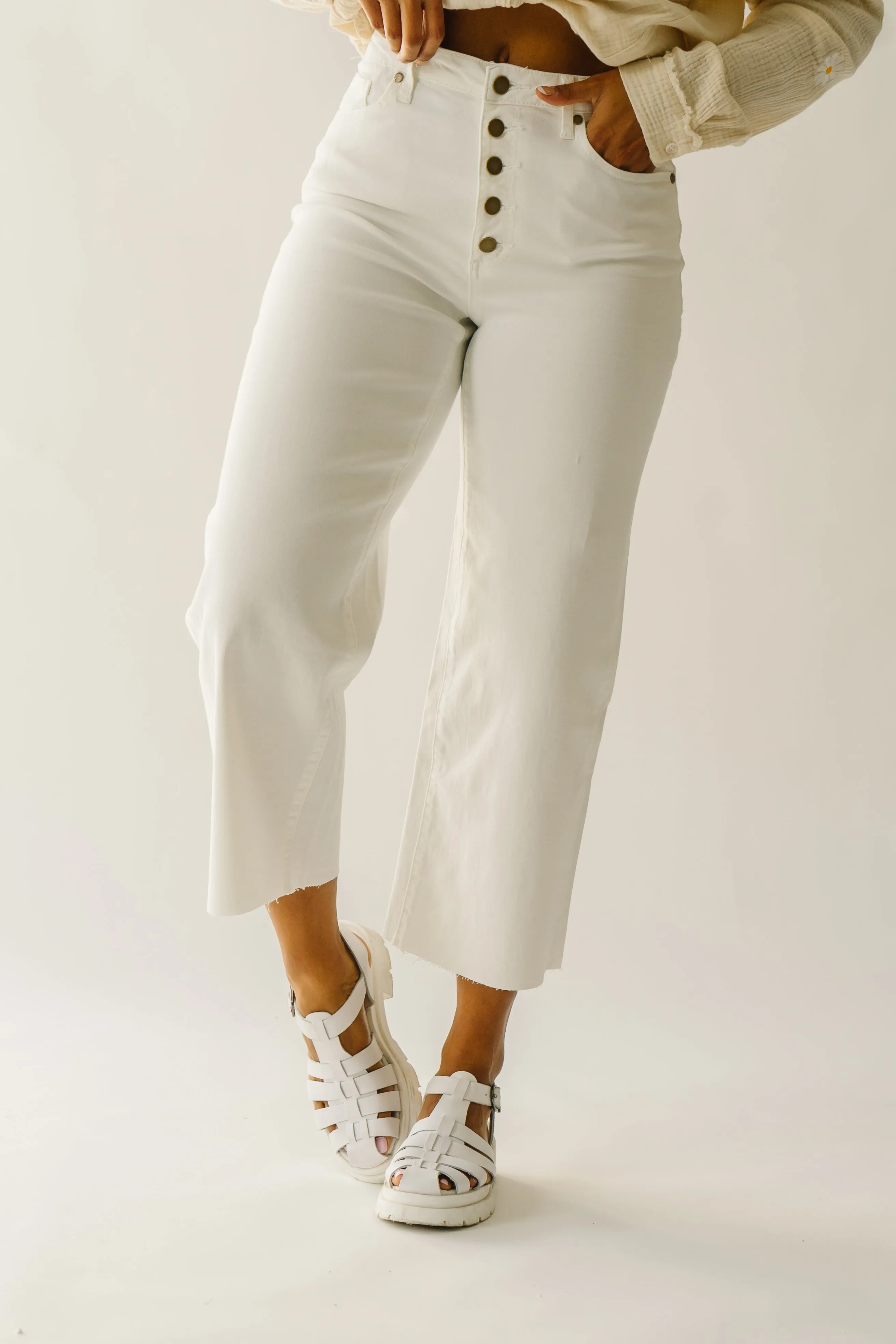 The Colbert Wide Leg Pant in White