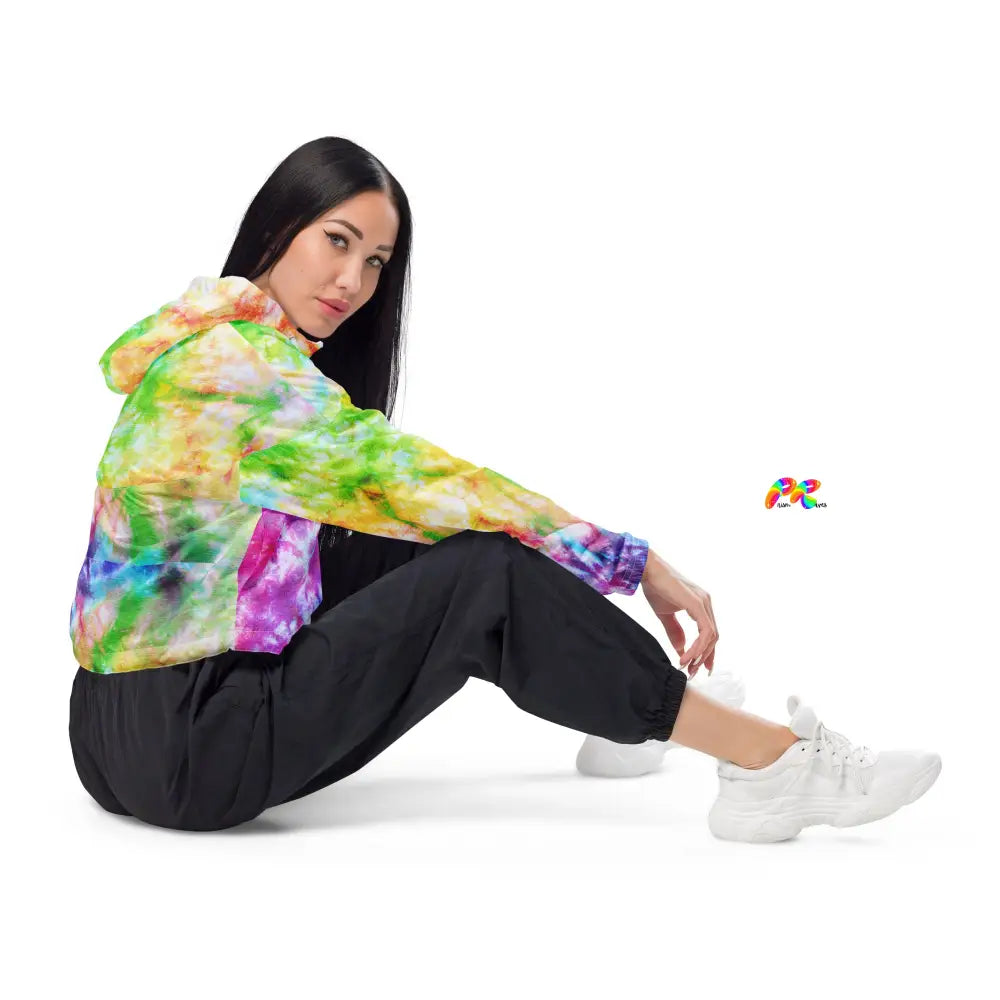 Tie Dye Women’s Cropped Windbreaker