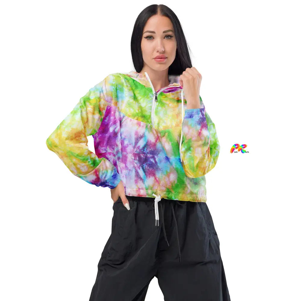 Tie Dye Women’s Cropped Windbreaker