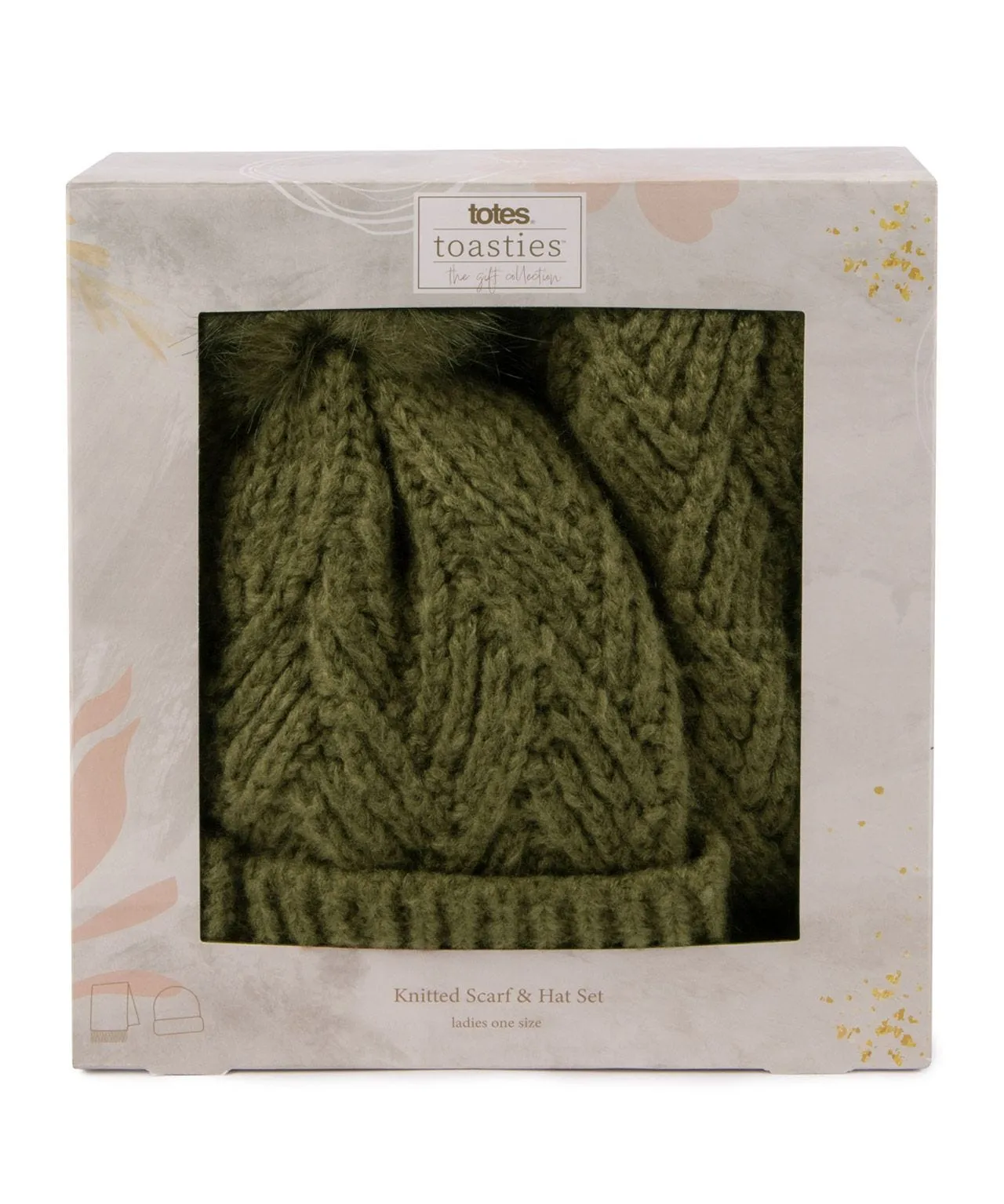 Totes Ladies Knitted Hat & Scarf Gift Set