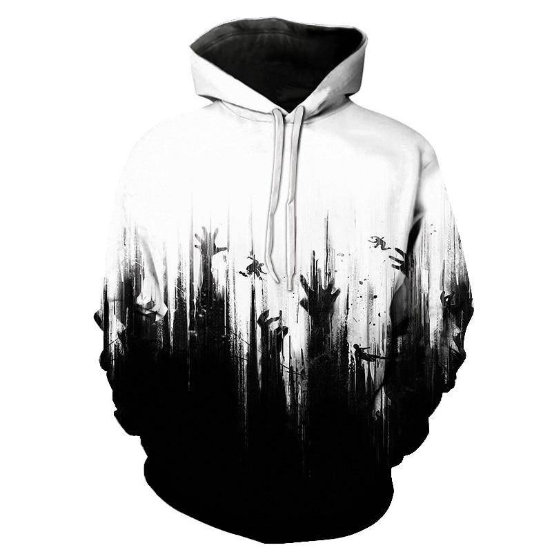 Unisex 3D Print Wound Horror Blood Hoodies Jumper