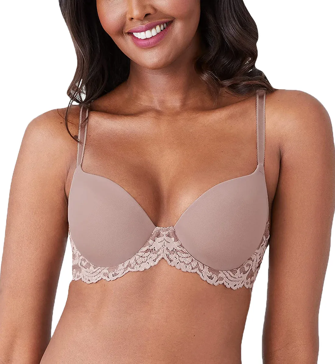 Wacoal Instant Icon Contour Plunge Underwire Bra (853322) - Cafe Au Lait