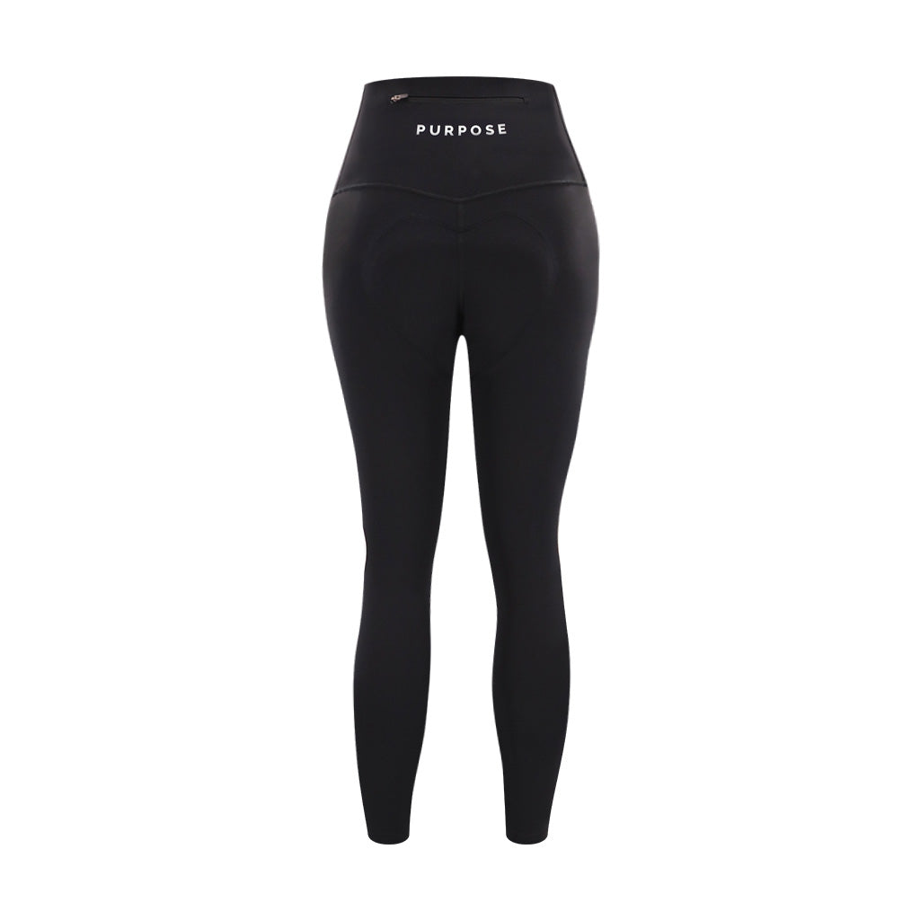 Women Long Cycling Tights - High Waisted + Back Pocket