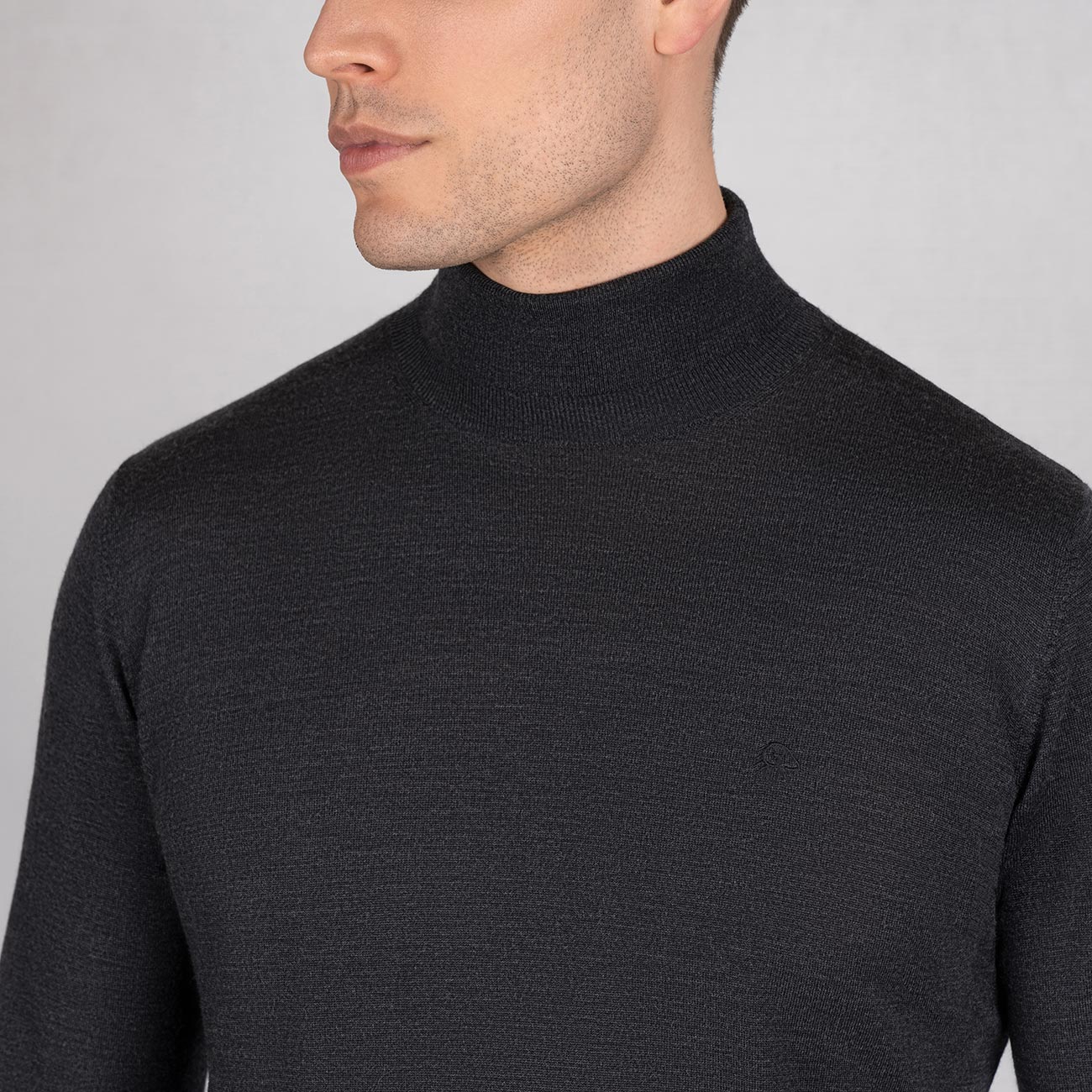 Wool Pullover Light Turtleneck Men