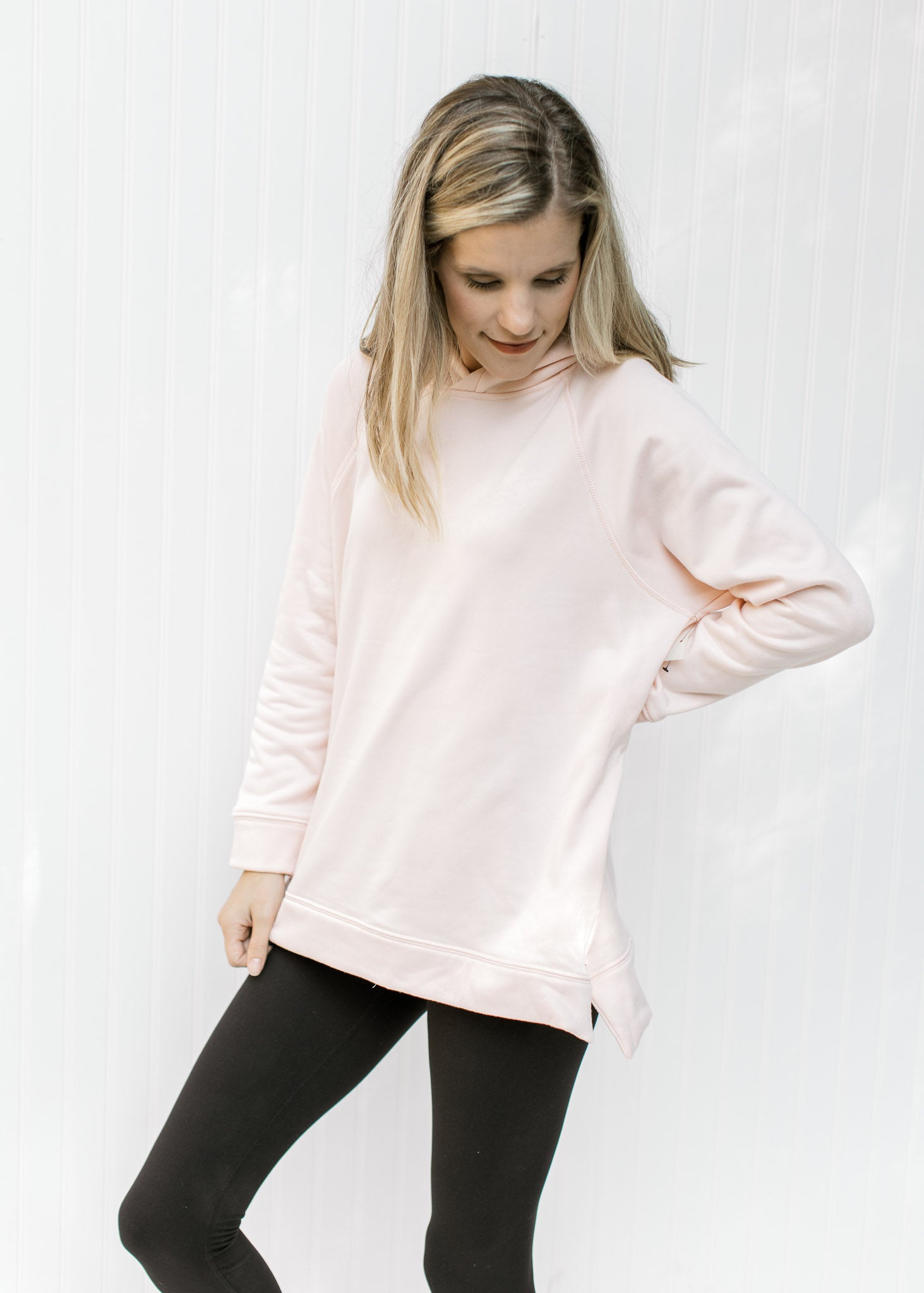 X Dawnes Zipper Sweatshirt  in Blush