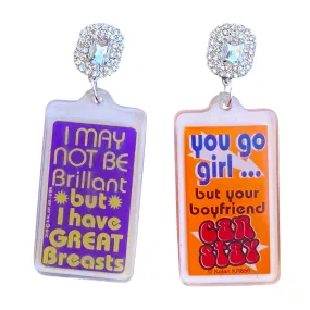 You Go Girl 80's Charm Earrings