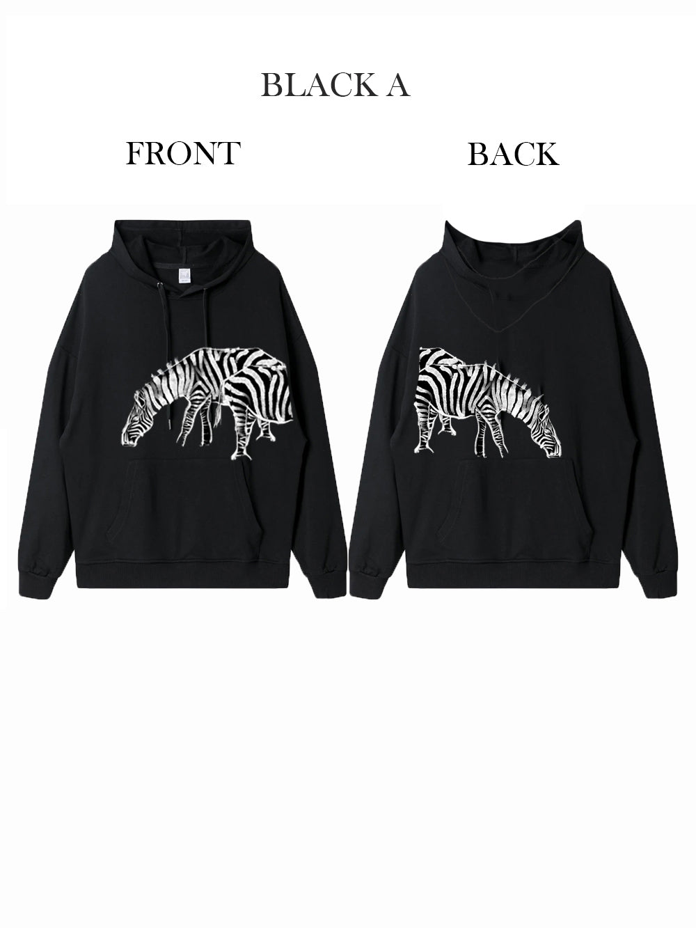 Zebra Dual Match Hoodies Unisex Valentine Artist Hand Painting A& B Couple Matching Hoodies